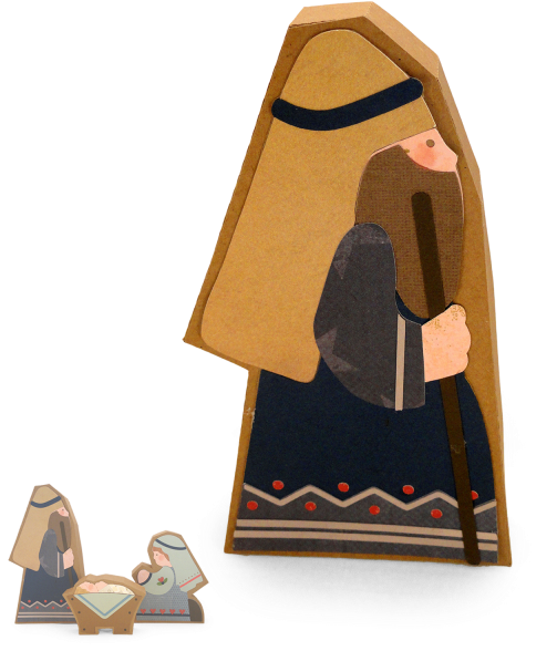 Nativity Jopseph 3d Box - Nativity Scene (600x600), Png Download
