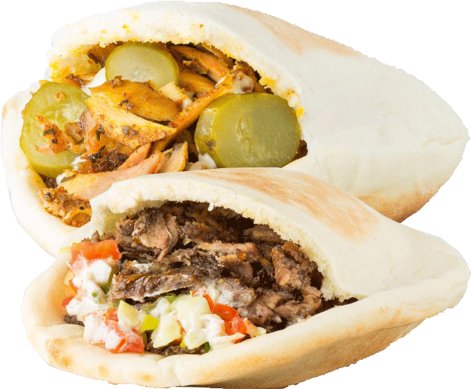 Beef Shawarma Meal - Shawarma En Pan De Pita (700x600), Png Download