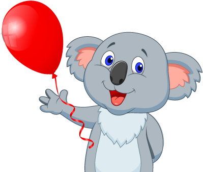 Located Close To Byron Bay - Koala Cartoon (405x340), Png Download