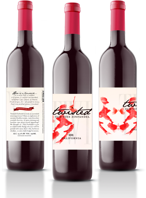 Twisted Wine Label By Logan Malone Tomamos, Etiquetas - Wine (600x750), Png Download