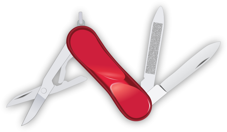 Swiss Army Knife - Swiss Army Knivfe Vector (800x477), Png Download
