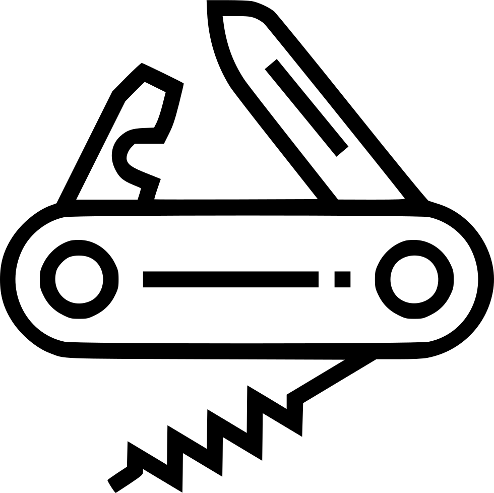Swiss Army Knife - Swiss Army Knife Icon Free (980x978), Png Download