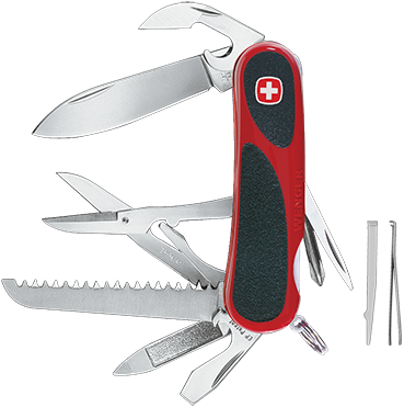 And For Those Knife - Swiss Army Knife Evogrip 18 (369x371), Png Download