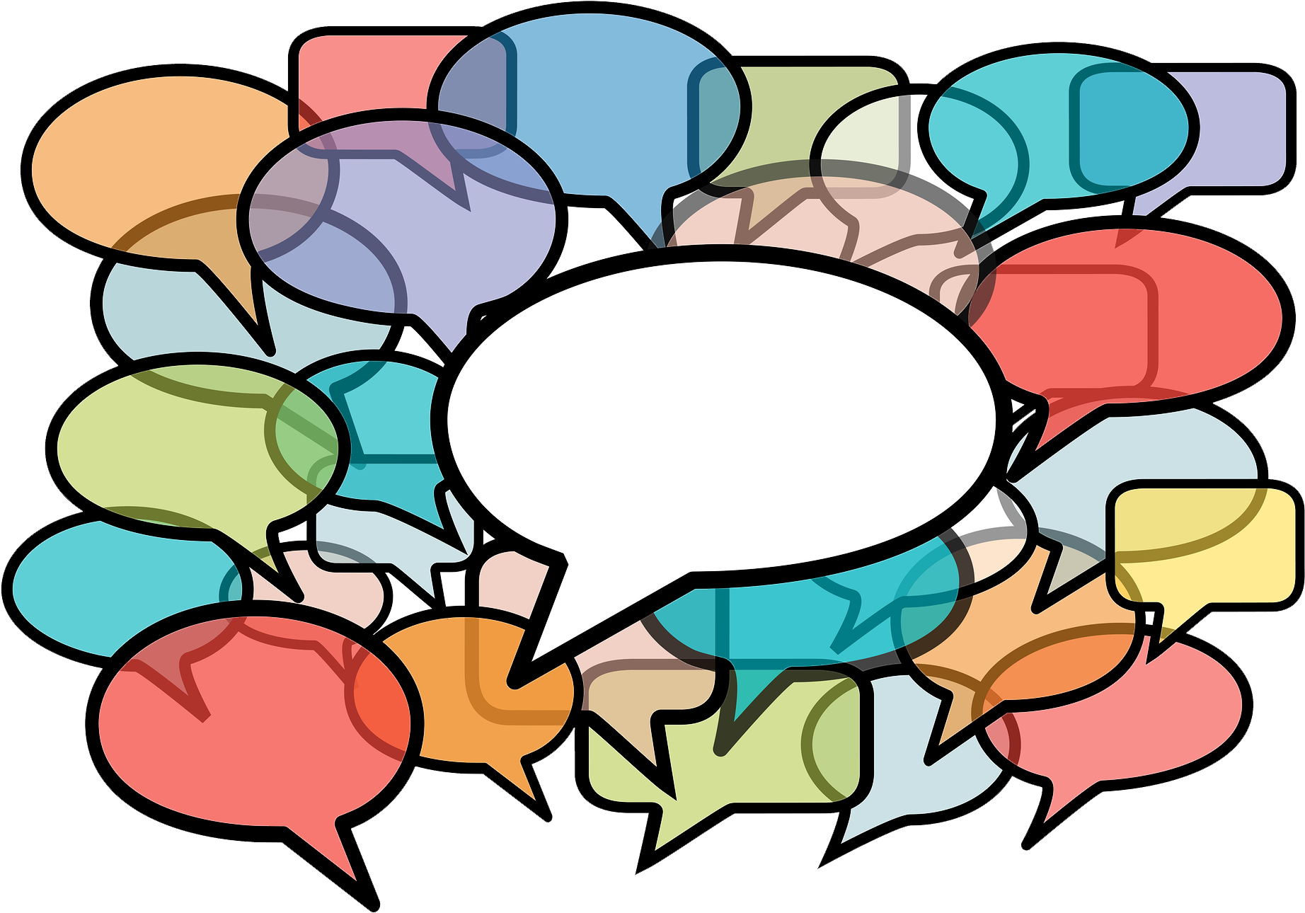 Bigstock Talk In Colors Speech Bubbles 8163794 - Intercultural Communication Clipart (2000x1402), Png Download