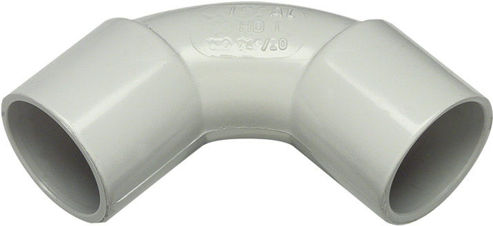245/16 Conduit Elbow, Solid, 90deg, Pvc, 16mm, Grey - Elbow Conduit (800x600), Png Download