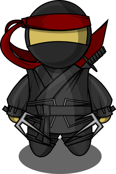 Cartoon Ninja Clipart - Ninja Clip Art (384x575), Png Download