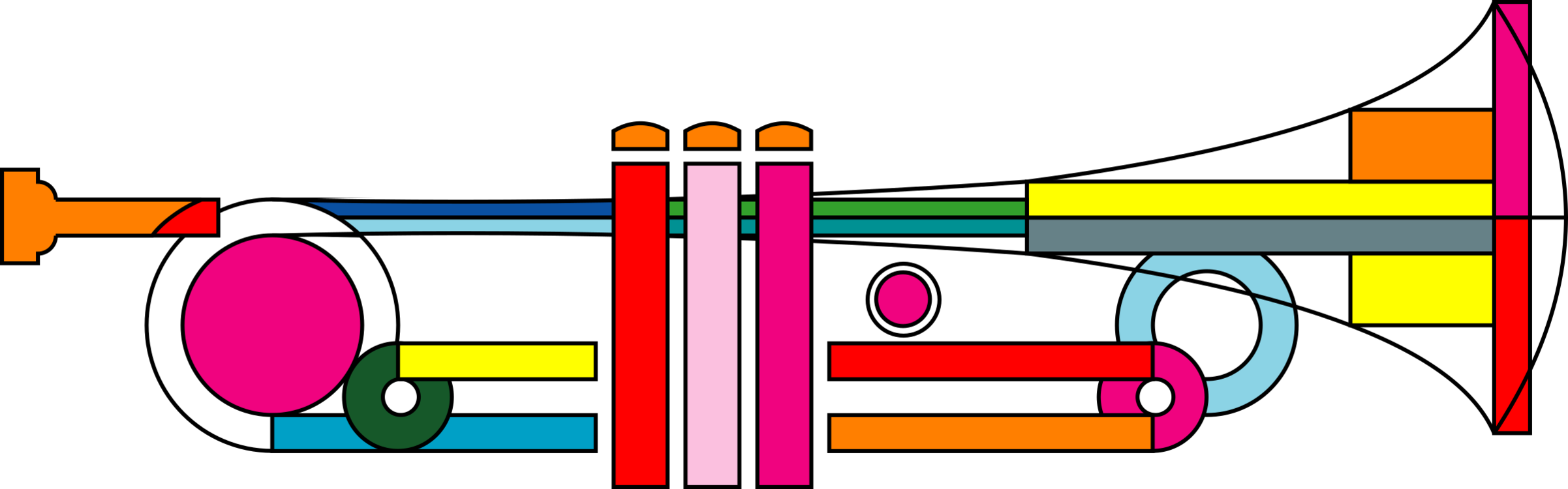 All Photo Png Clipart - Trumpet Graphic (2403x750), Png Download