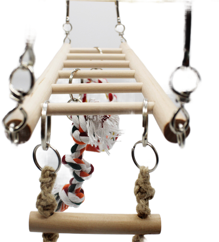 Ran Feng Parrot Bird Cage Scorpio Supplies Climbing - Tonquu Parrot Climbing Ladder Hanging Net Bridge Macaw (800x800), Png Download