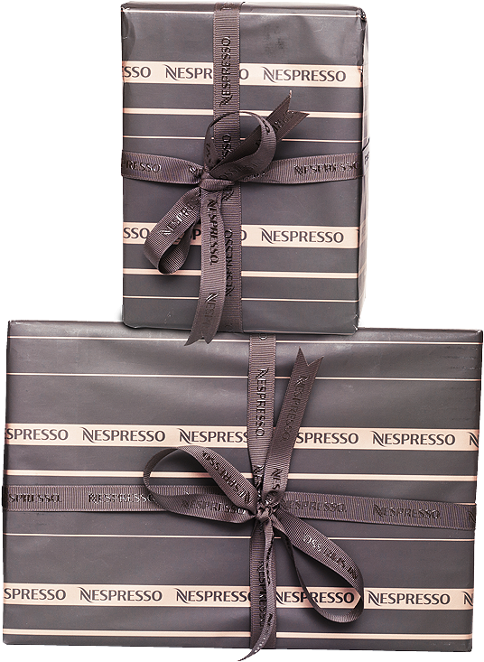 The Gift Wrap Is Packed By A Specialized Team Which - Nespresso Gift (640x809), Png Download
