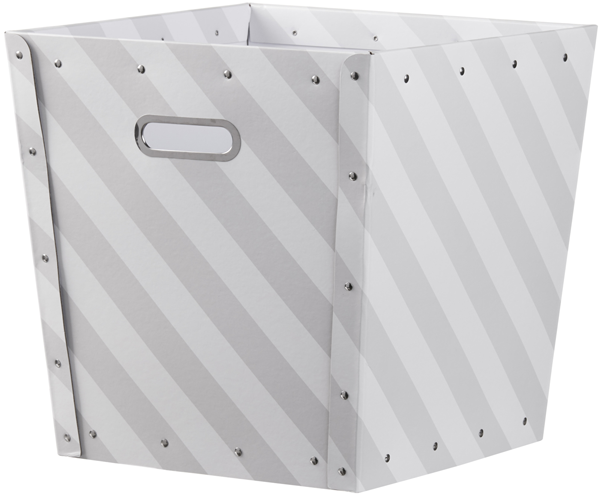 Kids Concept Oppbevaringsboks, Stripete, Grå/hvit (800x800), Png Download