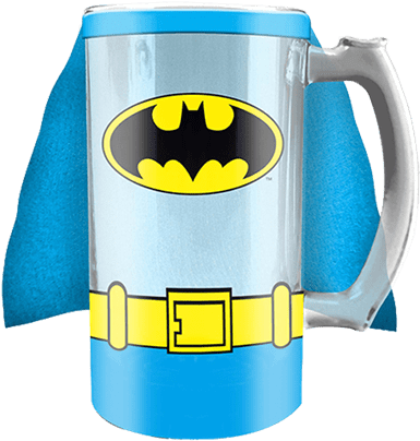Superman Costume Cape Glass Stein (600x600), Png Download