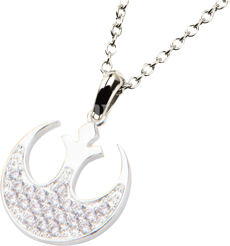 Star Wars Rebel Alliance Silver Plated Pendant - Star Wars: Crystal Clear Rebellion Pendant (ladies) (850x850), Png Download