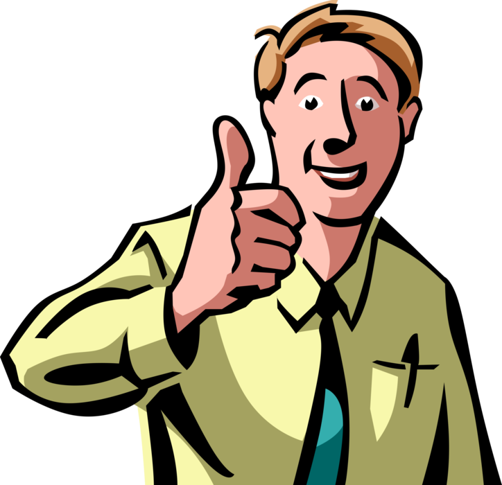 Vector Illustration Of Businessman Gives Thumbs Up - Rotten Ecards (724x700), Png Download