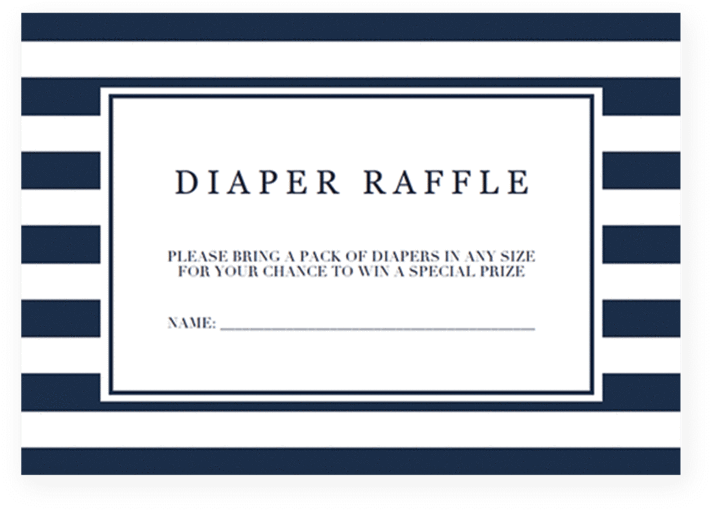 Nautical Diaper Raffle Ticket Template By Littlesizzle - Bring A Book To Baby Shower Instead (819x1024), Png Download