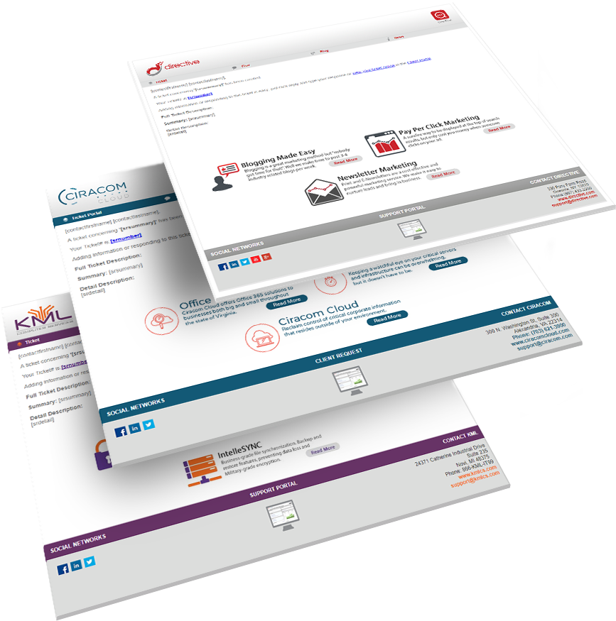 Order Your Customized Connectwise Email Template - Email (880x885), Png Download