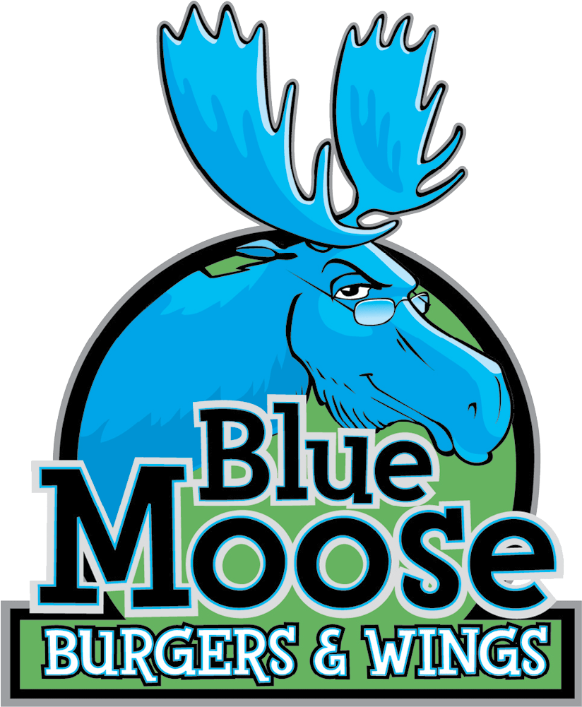 Blue Moose Burgers And Wings - Blue Moose (855x1000), Png Download
