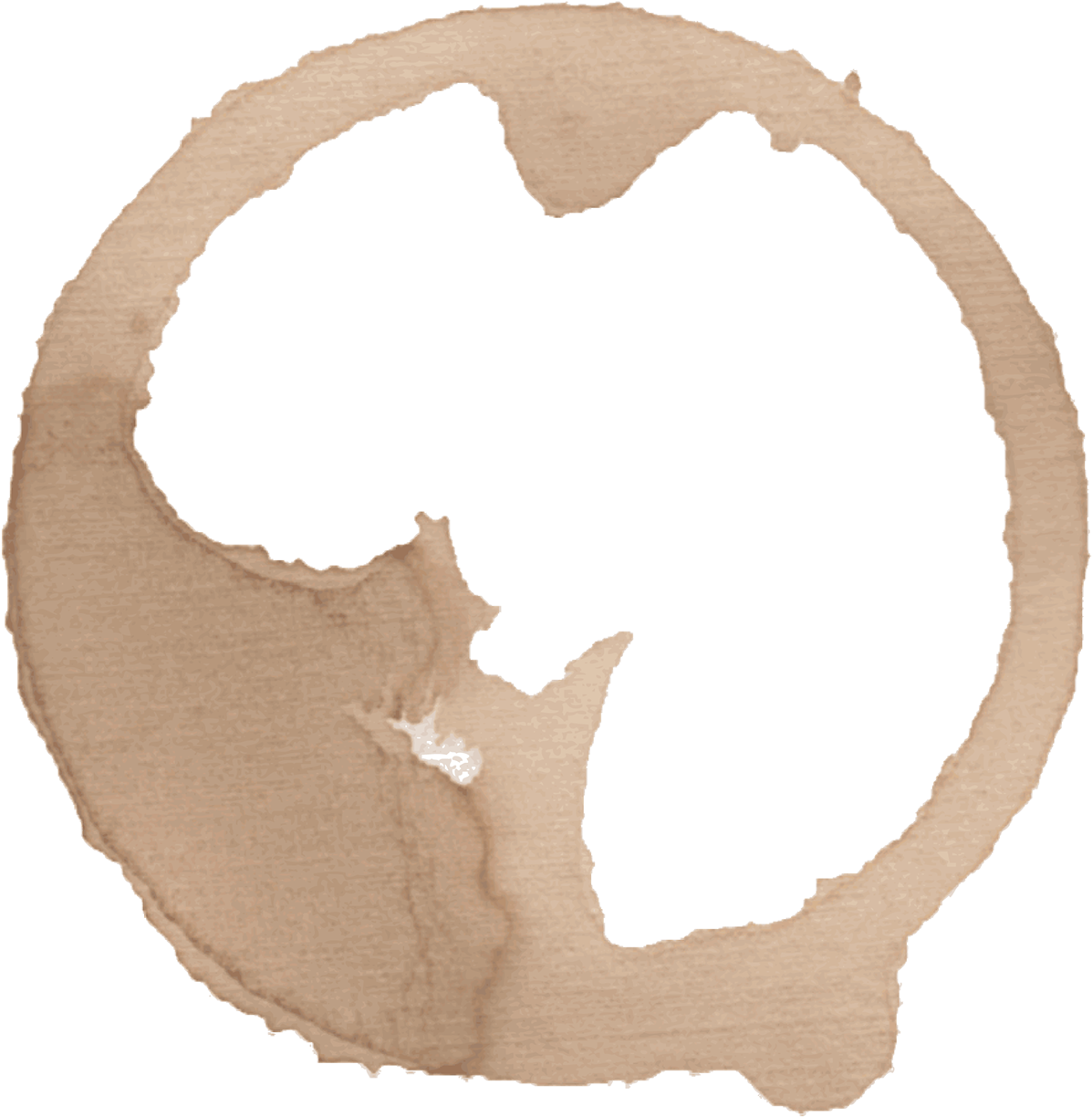 Handmade Coffee Cup Stains - Ink (1400x1400), Png Download