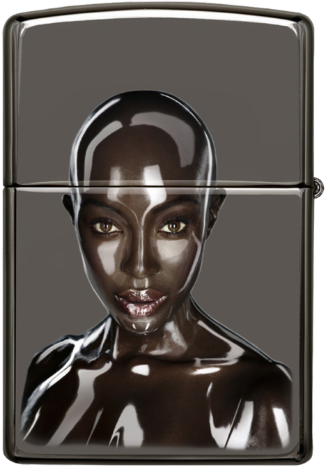 Naomi Campbell By Seb Janiak - Plastic Mask Effect Photoshop (500x709), Png Download