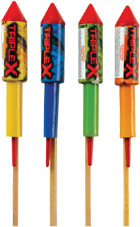 Triplex - Stick Rocket Firework (500x358), Png Download