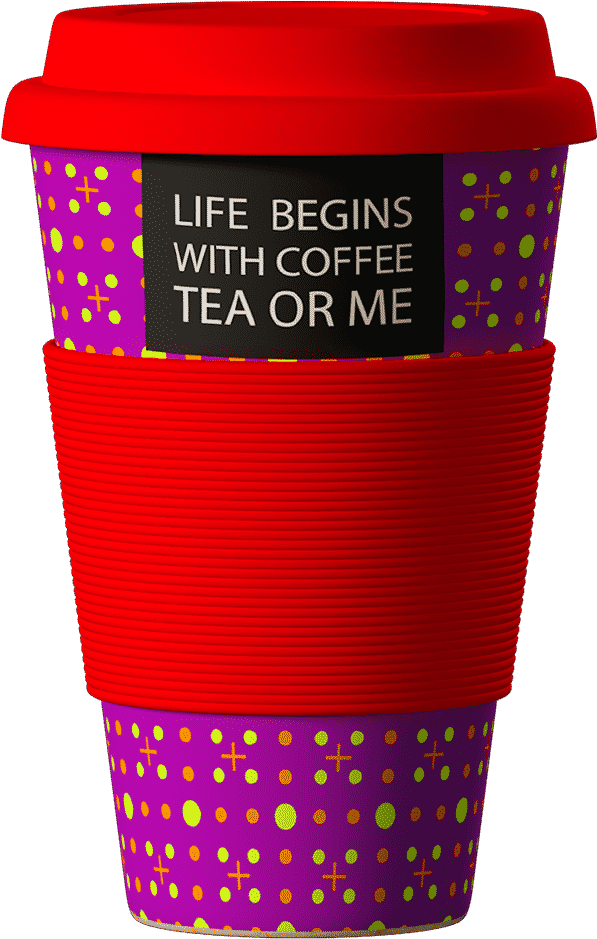 Eco Bamboo Cup Slogan 400 Ml - Bamboo Cup Eu (1000x1000), Png Download