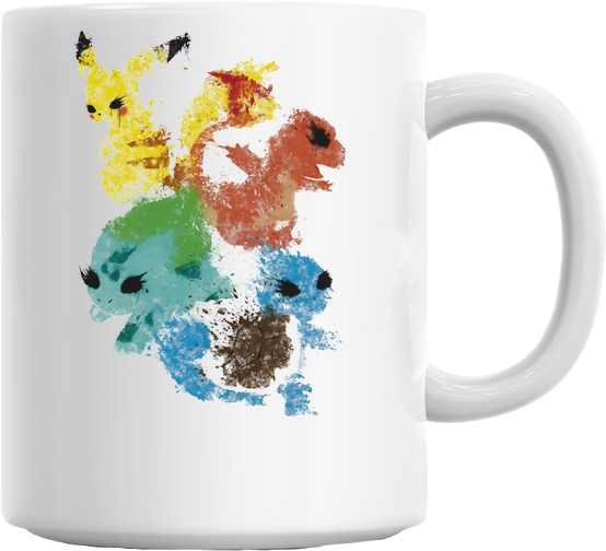 Treat Yourself Or A Friend, High Quality Ceramic Mug, - Pinturas De Pokemons (629x579), Png Download