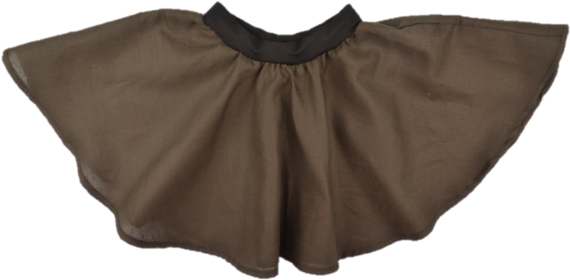 Brown Linen Circle Skirt - Silk (850x638), Png Download