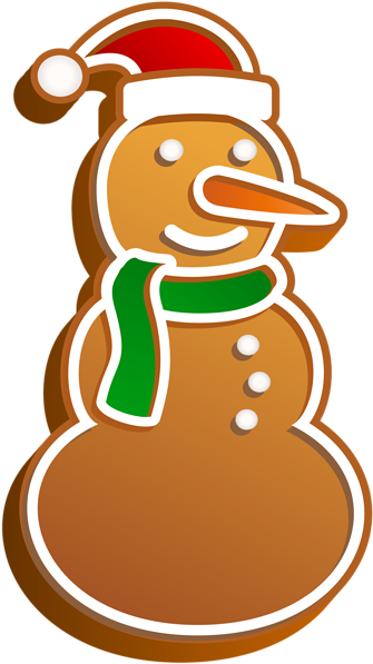 Snowman Gingerbread Cookie Png Clip Art - Clip Art (342x600), Png Download