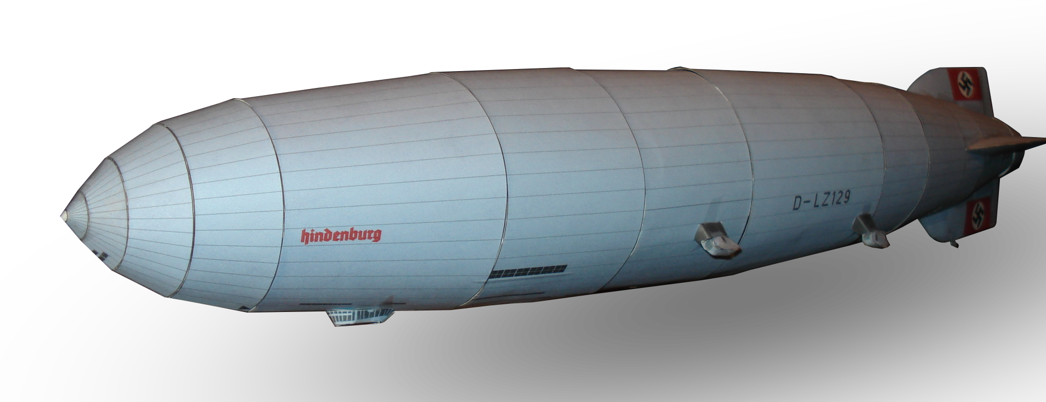 Airship Transparent Png - Hindenburg Papercraft (2042x786), Png Download