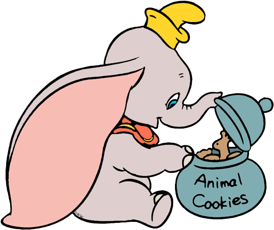 Dumbo In The Cookie Jar - Cookie (550x463), Png Download