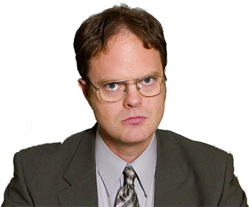 Dwight K - Schrute - Stares At Camera Like In The Office (385x385), Png Download