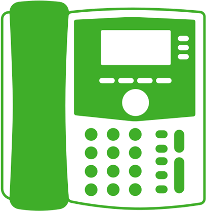 Any Traditional Phone - Green Desk Phone Icon (478x466), Png Download