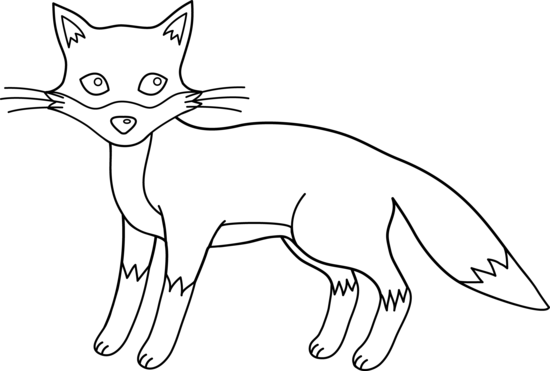 Jackal Clipart Black And White - Rhyme Words With Fox (550x371), Png Download