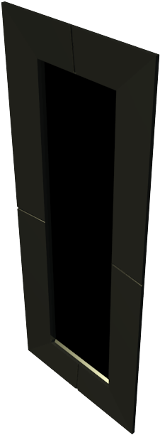 Espejo De Baño Marco Dorado 1600x650mm - Door (544x638), Png Download