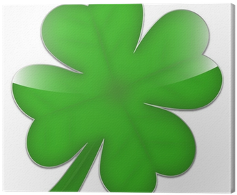 Vierblättriges Kleeblatt Canvas Print • Pixers® • We - Four-leaf Clover (400x400), Png Download