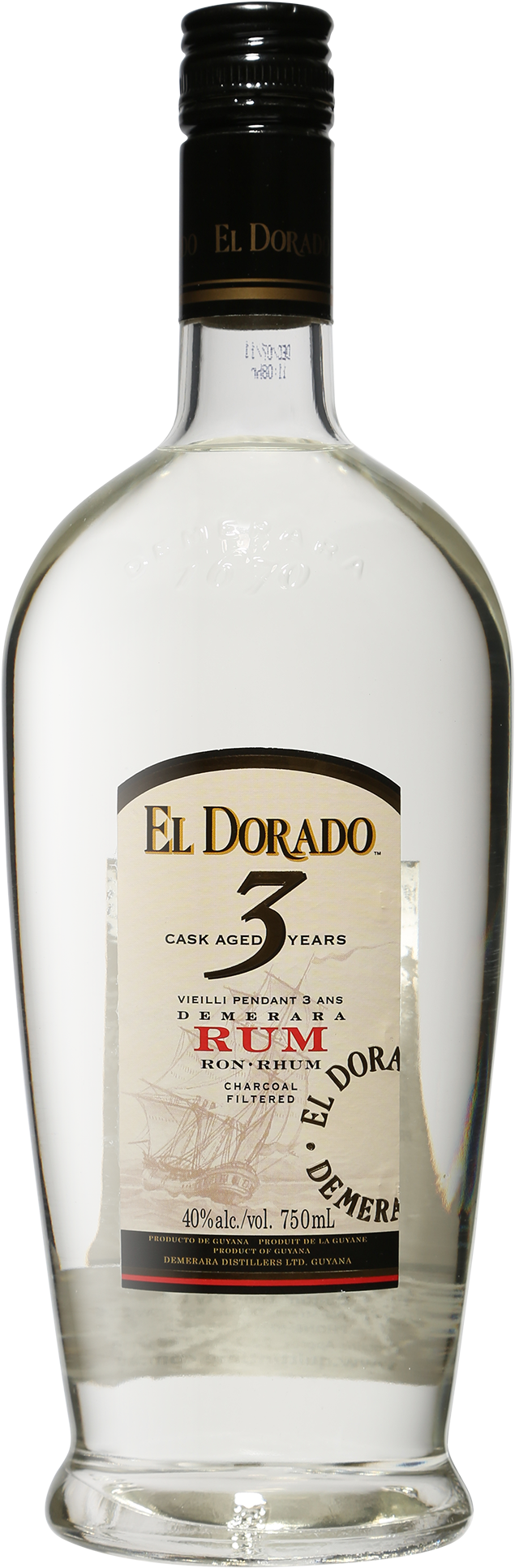 El Dorado El Dorado 3 Year Old White Rum 750ml - El Dorado 3 Year Old White Rum (1600x2000), Png Download