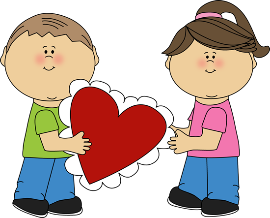 Vector Children Couples - Valentines Day Clipart (550x443), Png Download
