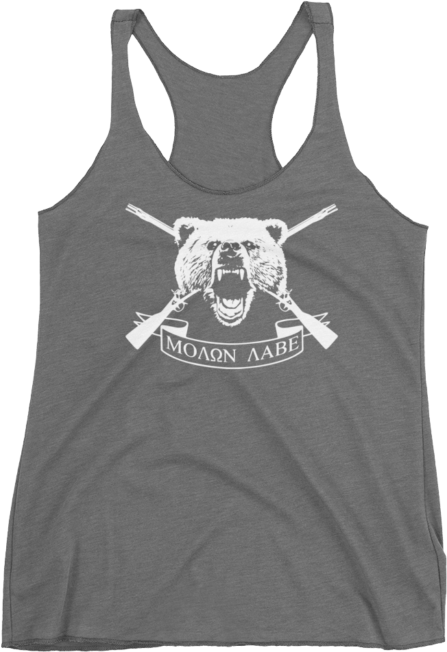 Bear & Rifles "molon Labe" (1000x1000), Png Download