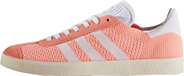 The Adidas Gazelle Primeknit Sun Glow Is Available - Adidas Gazelle Primeknit Blue/ Ftw White/ Core White (640x387), Png Download