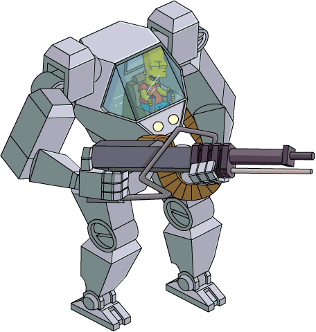 Bart Control Mech Robot Active Image - Simpsons Tapped Out Bart Robot (456x480), Png Download