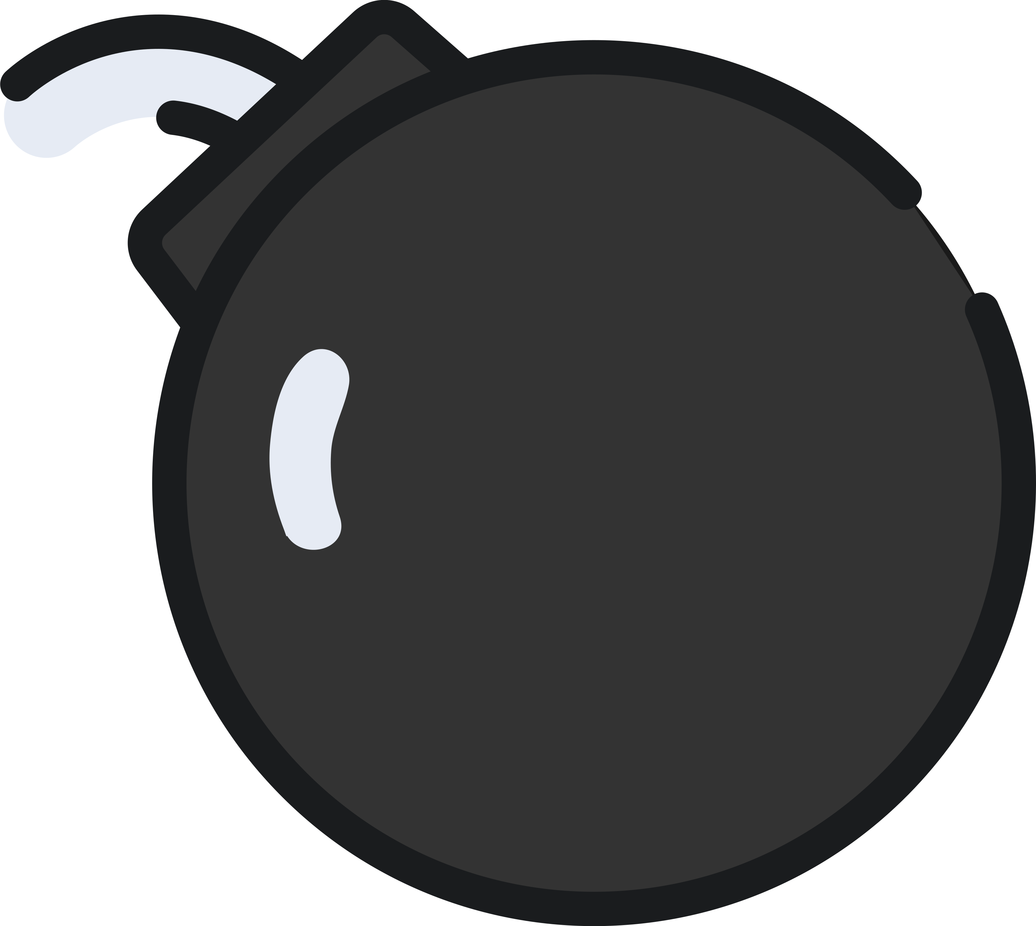 Bomba Preta Com Pavio - Imagens De Objetos Png (3500x3129), Png Download