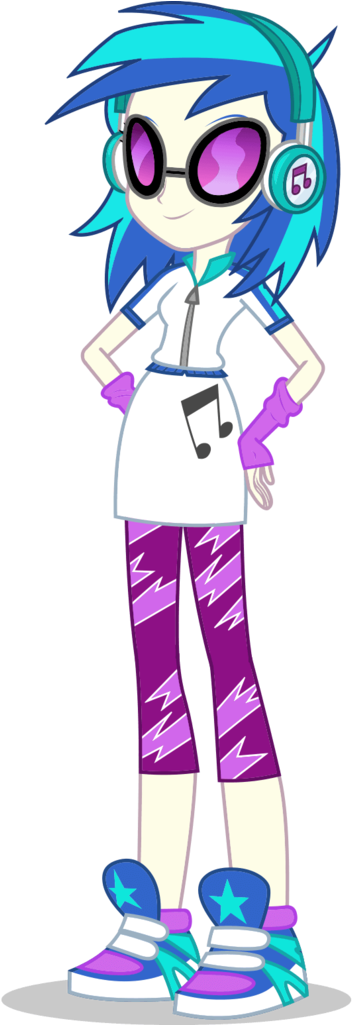 Clothes, Dj Pon-3, Equestria Girls, Fingerless Gloves, - My Little Pony Equestria Girls Vinyl Scratch (682x1024), Png Download