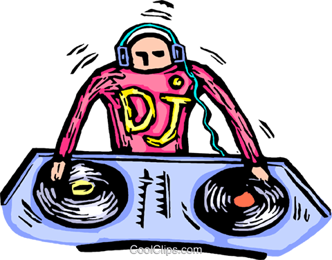 Dj Working With His Music, Disk Jockey Royalty Free - Illustration (480x377), Png Download