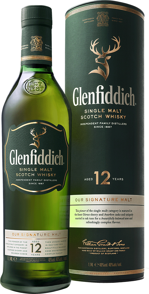Glenfiddich 12 Year Single Malt Scotch Whisky Whisky Glenfiddich Full Size Png Download Seekpng