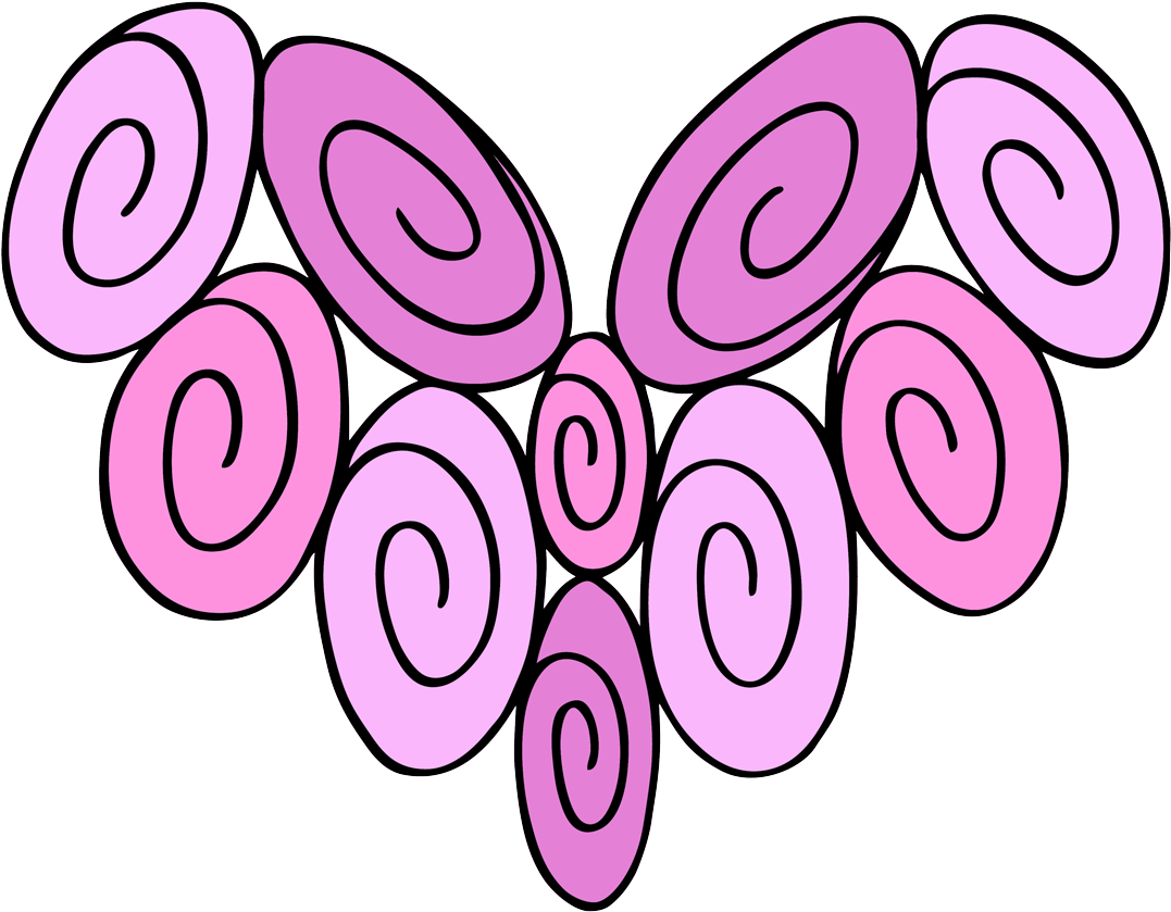 10 Swirl Heart - Map (1280x1280), Png Download