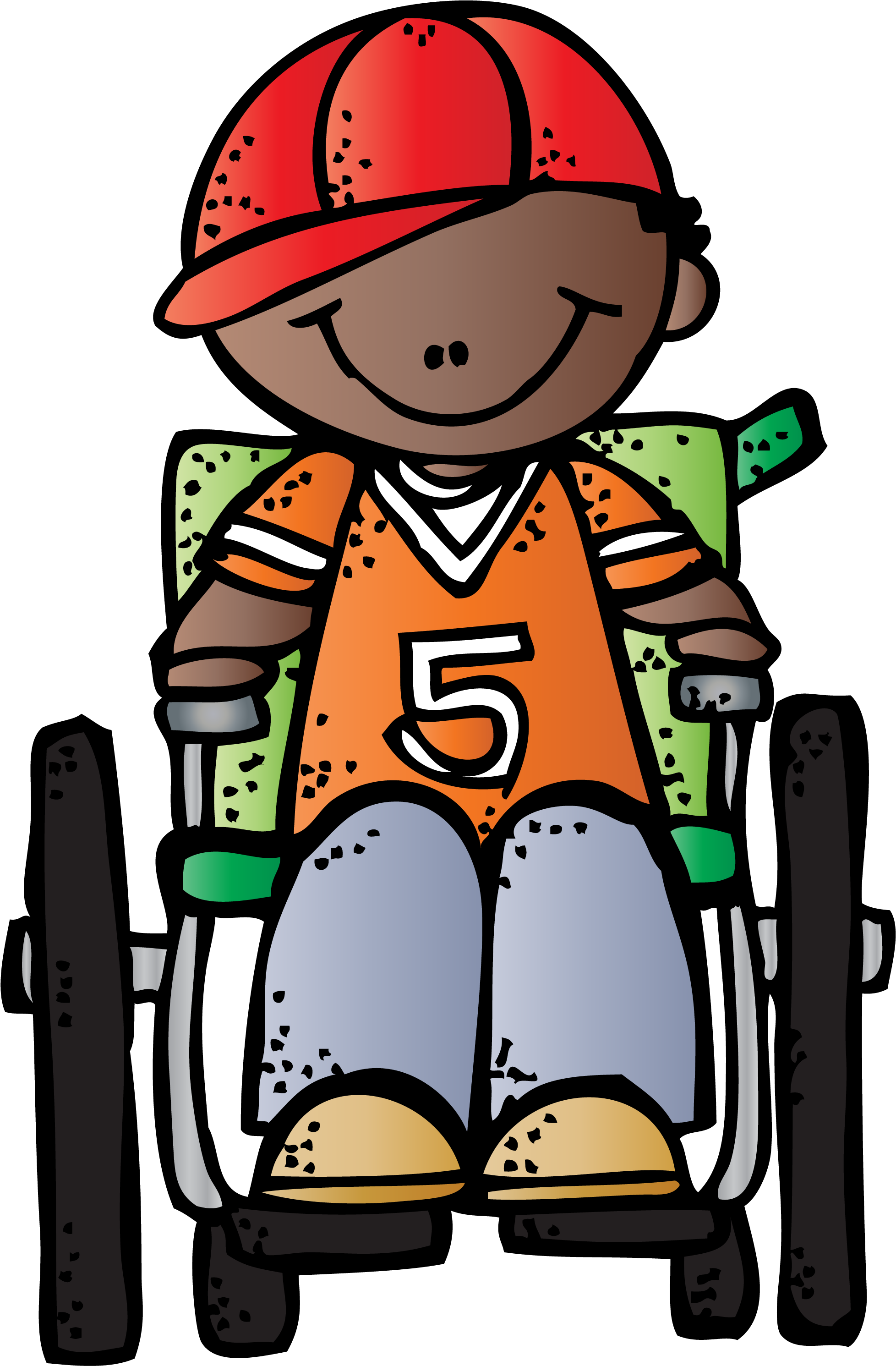 Wheelchair Pivot Patientin Wheel Chair Clipart Clipartfest - Melonheadz Wheelchair (500x757), Png Download