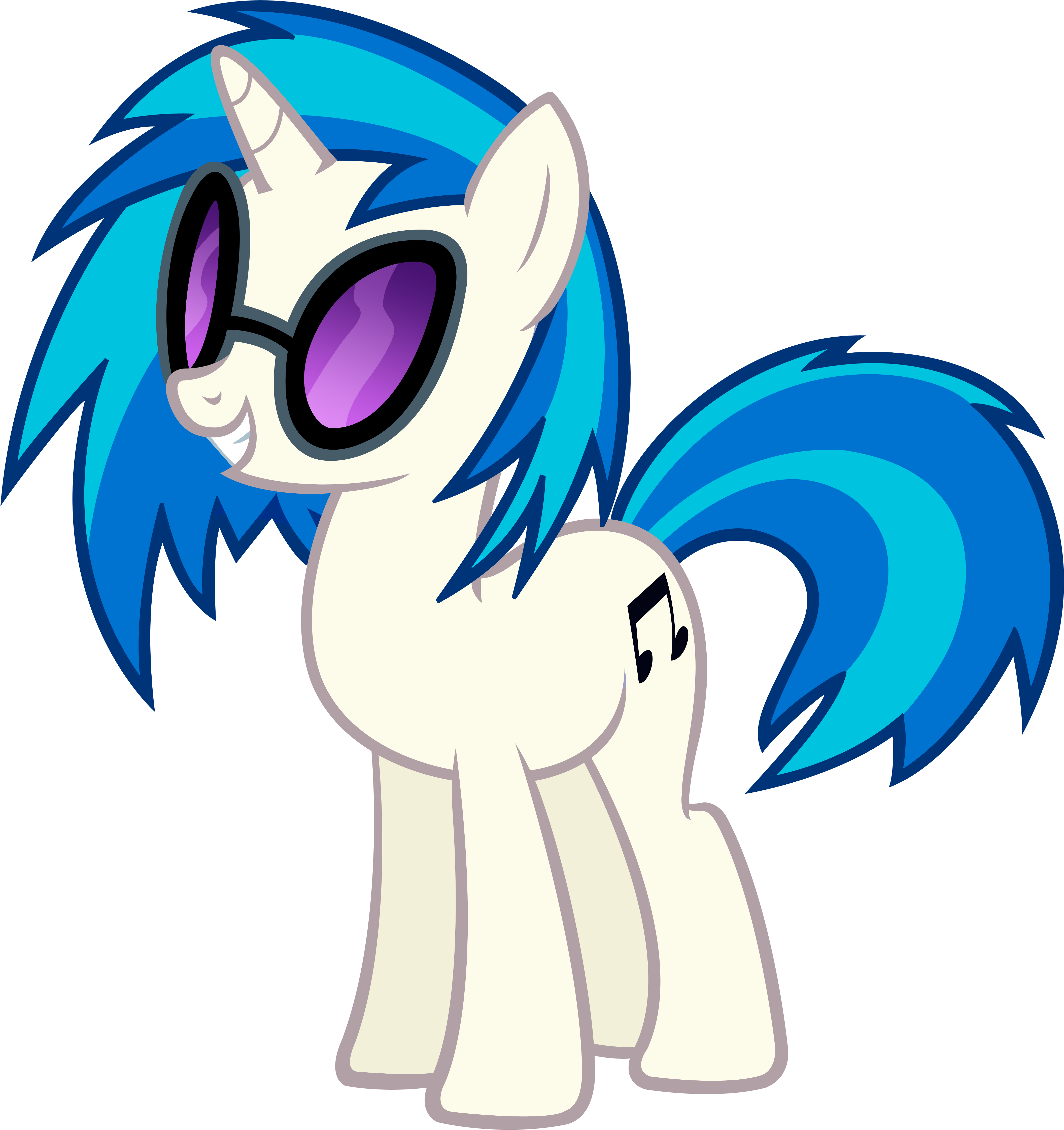 More Like Vinyl Scratch Vector - Dj Pon 3 (4400x4800), Png Download