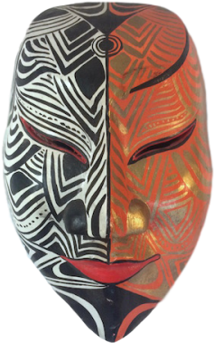 Old Indian Smile Mask - Lucha Libre (300x400), Png Download