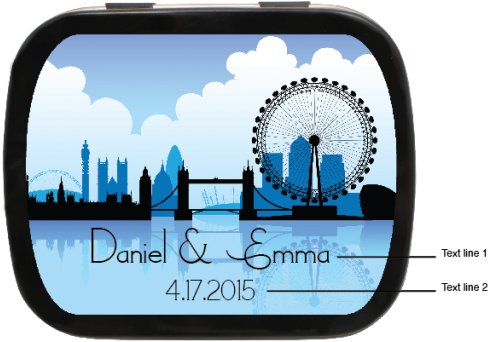 London Silhouette Personalized - London Skyline Silhouette (500x500), Png Download