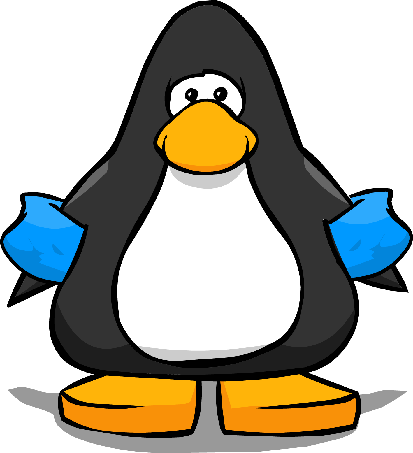 Blue Water Wings From A Player Card - Penguin From Club Penguin (1417x1554), Png Download