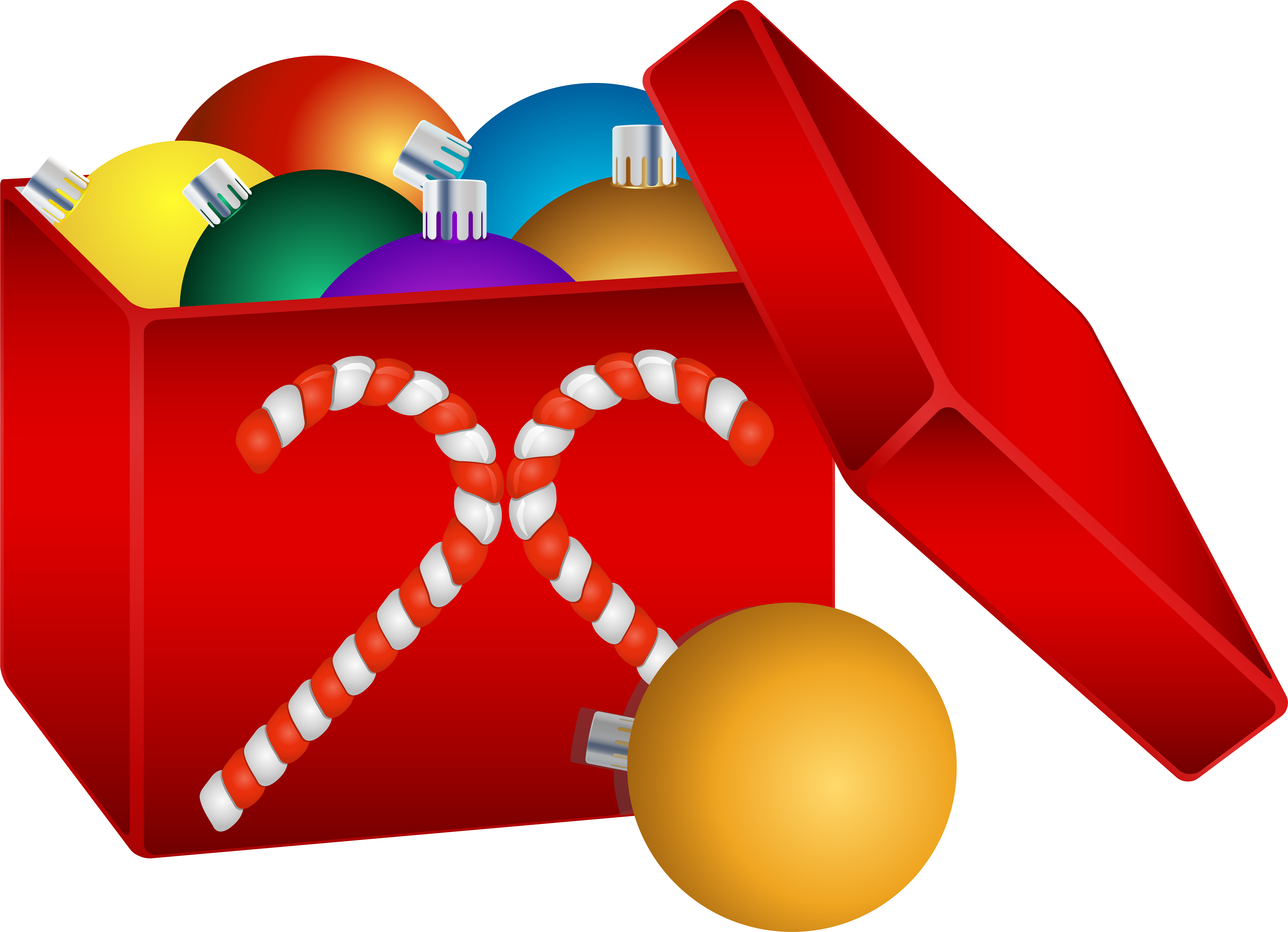 Box Clipart Ball - Christmas Day (8000x5791), Png Download